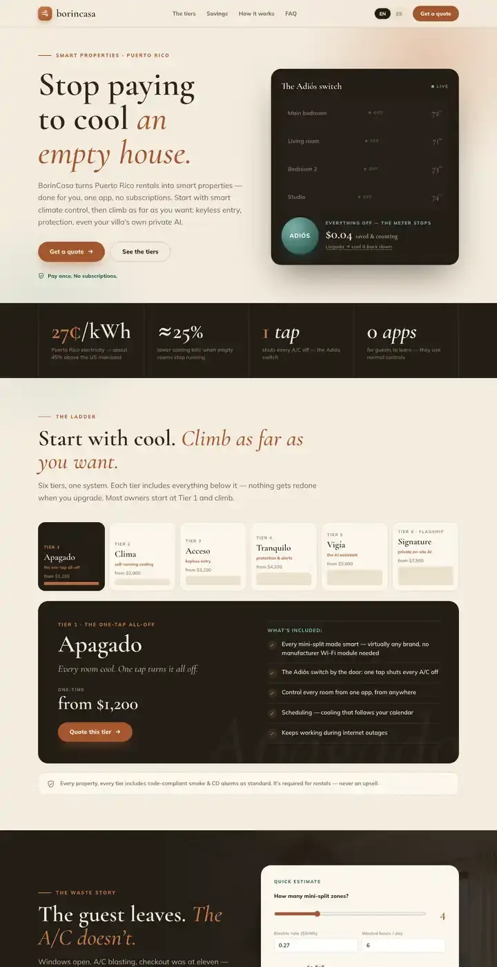 BorinCasa website, from the Parcha Lab portfolio
