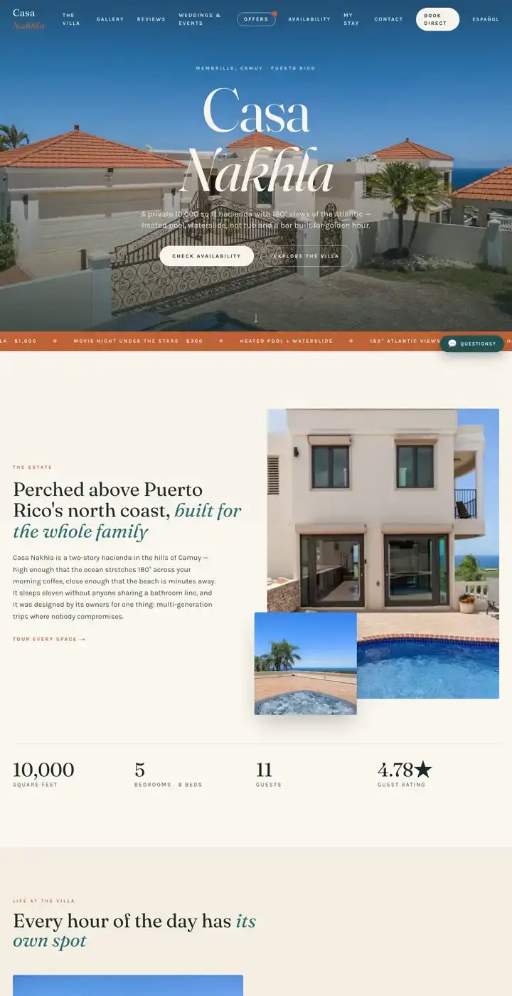 Casa Nakhla website, from the Parcha Lab portfolio